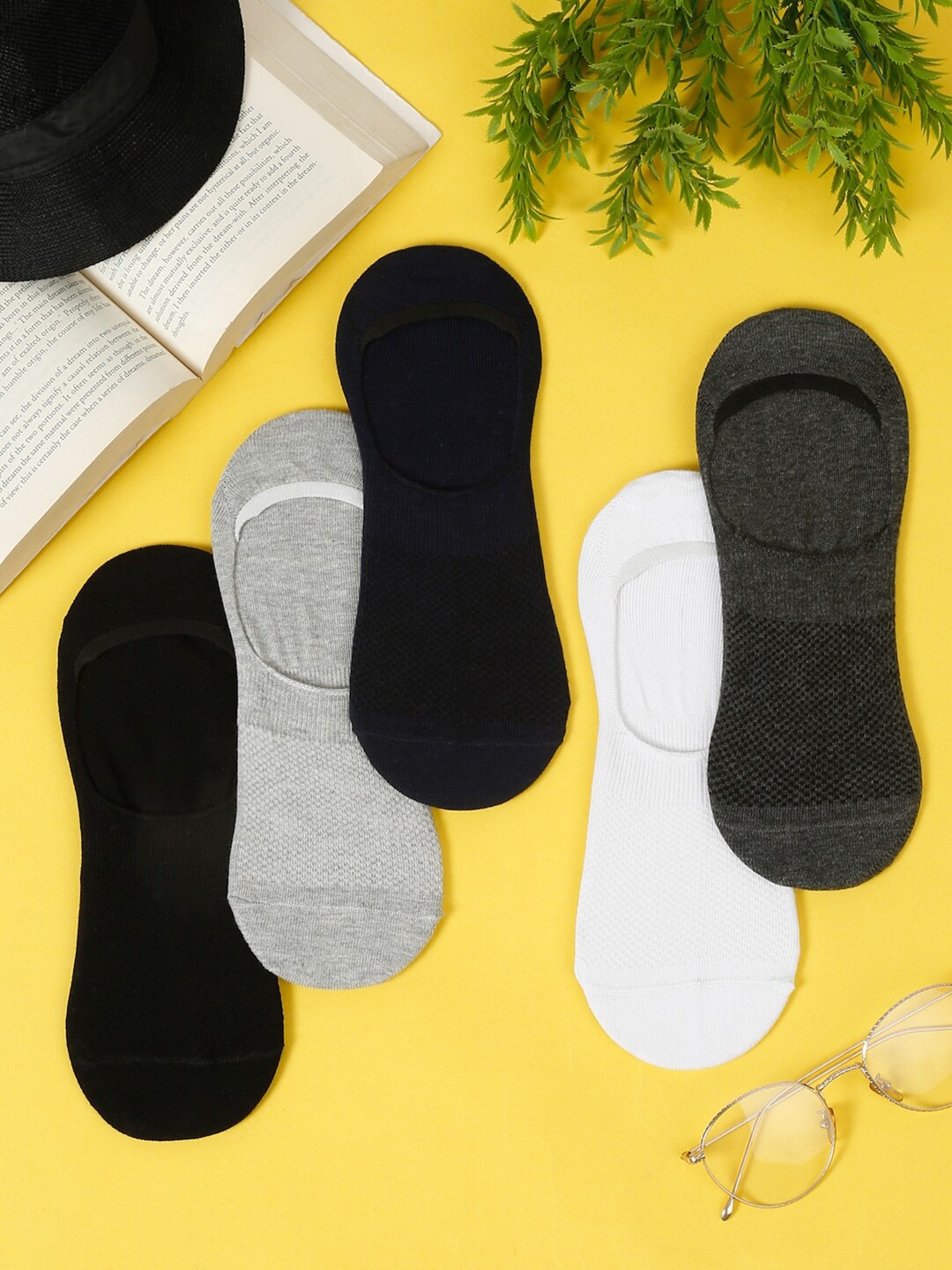 

LOUIS STITCH Men Pack Of 5 Antibacterial Shoe Liners, White