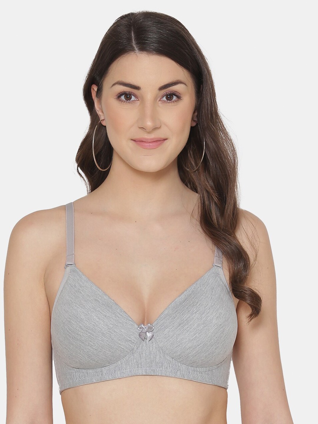 

Tweens Full Coverage Lightly Padded Cotton Bra, Grey