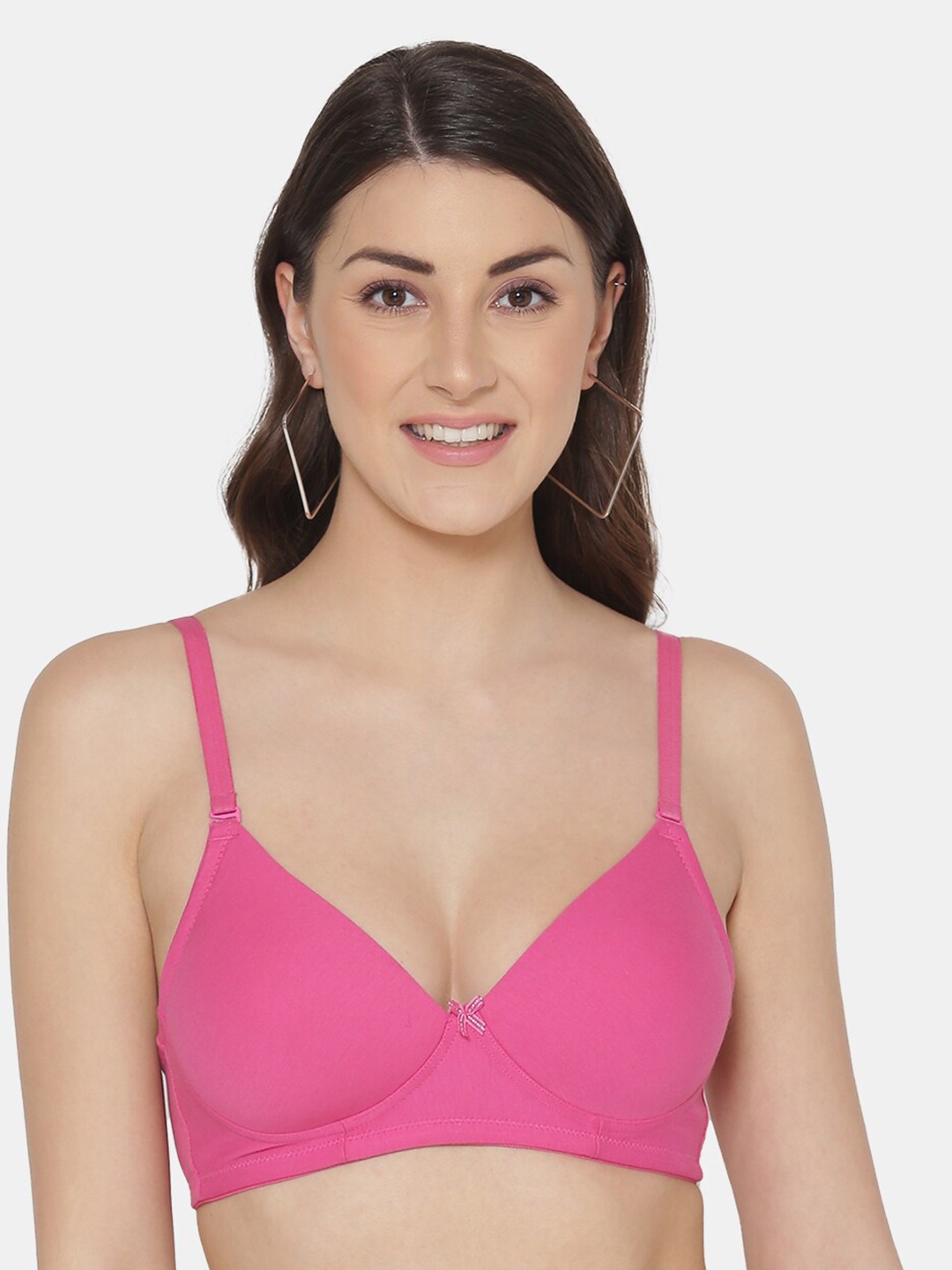

Tweens Cotton T-Shirt Bra Full Coverage Lightly Padded All Day Comfort Super Support, Pink