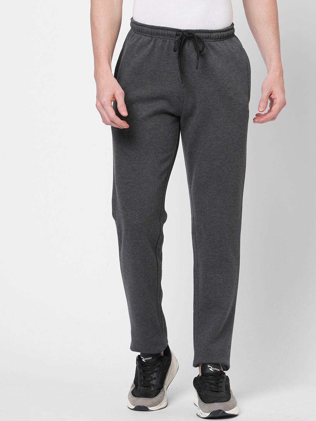 

Sweet Dreams Charcoal Men Mid Rise Fleece Track Pants