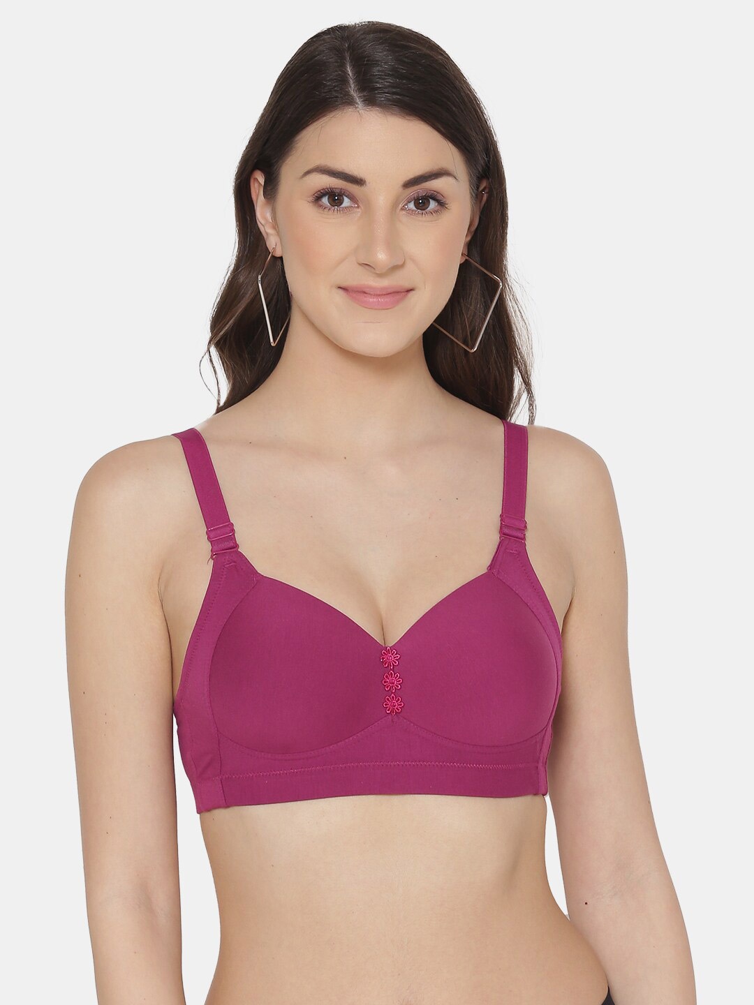 

Tweens Full Coverage Lightly Padded Minimizer Bra With All Day Comfort, Burgundy