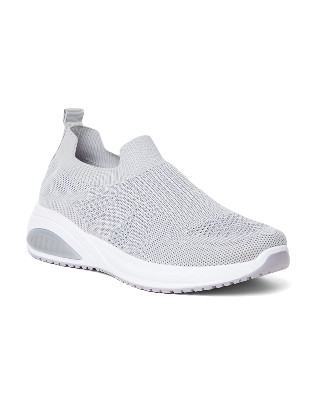 

Goldstar Women Textured Contrast Sole Slip-On Sneakers, Grey