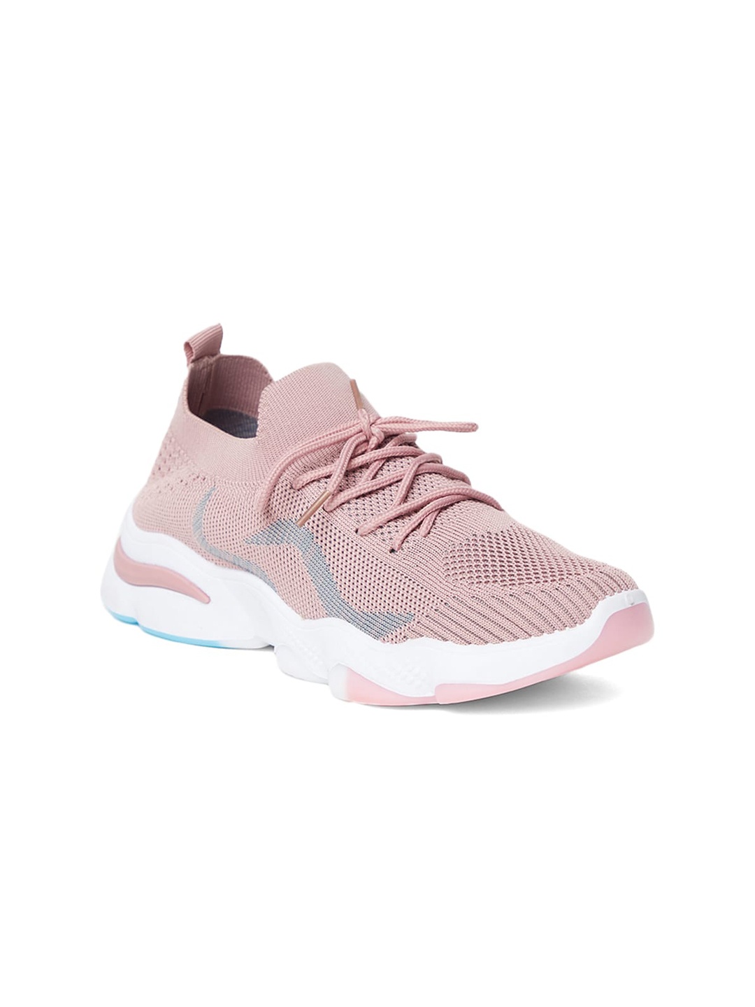 

Goldstar Women Textured Comfort Insole Textile Contrast Insole Sneakers, Pink
