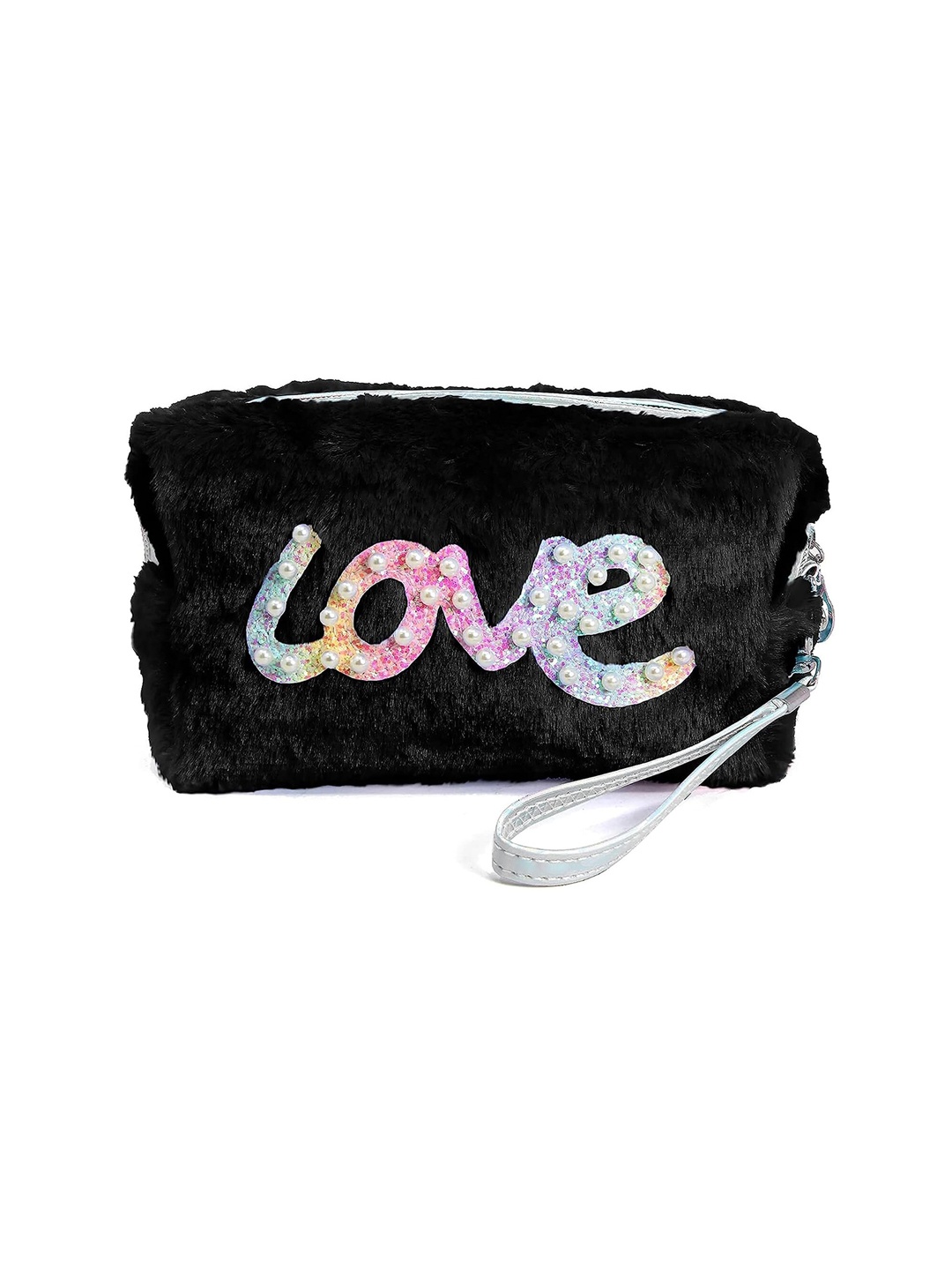 

HOUSE OF QUIRK Black Self-Design Travel Makeup Organisers