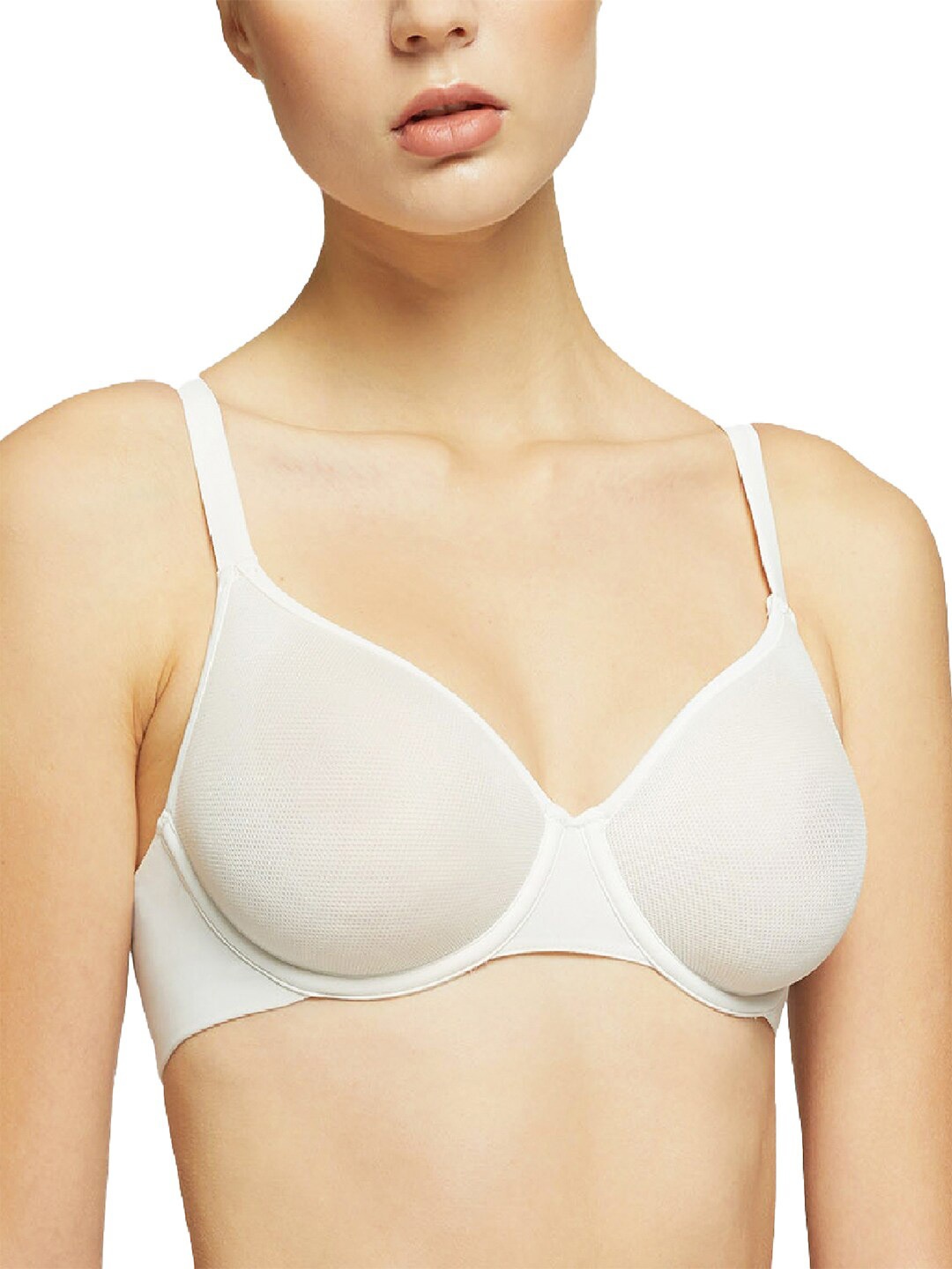 

YAMAMAY All Day Comfort Medium Coverage Lightly Padded Push-Up Bra, Cream