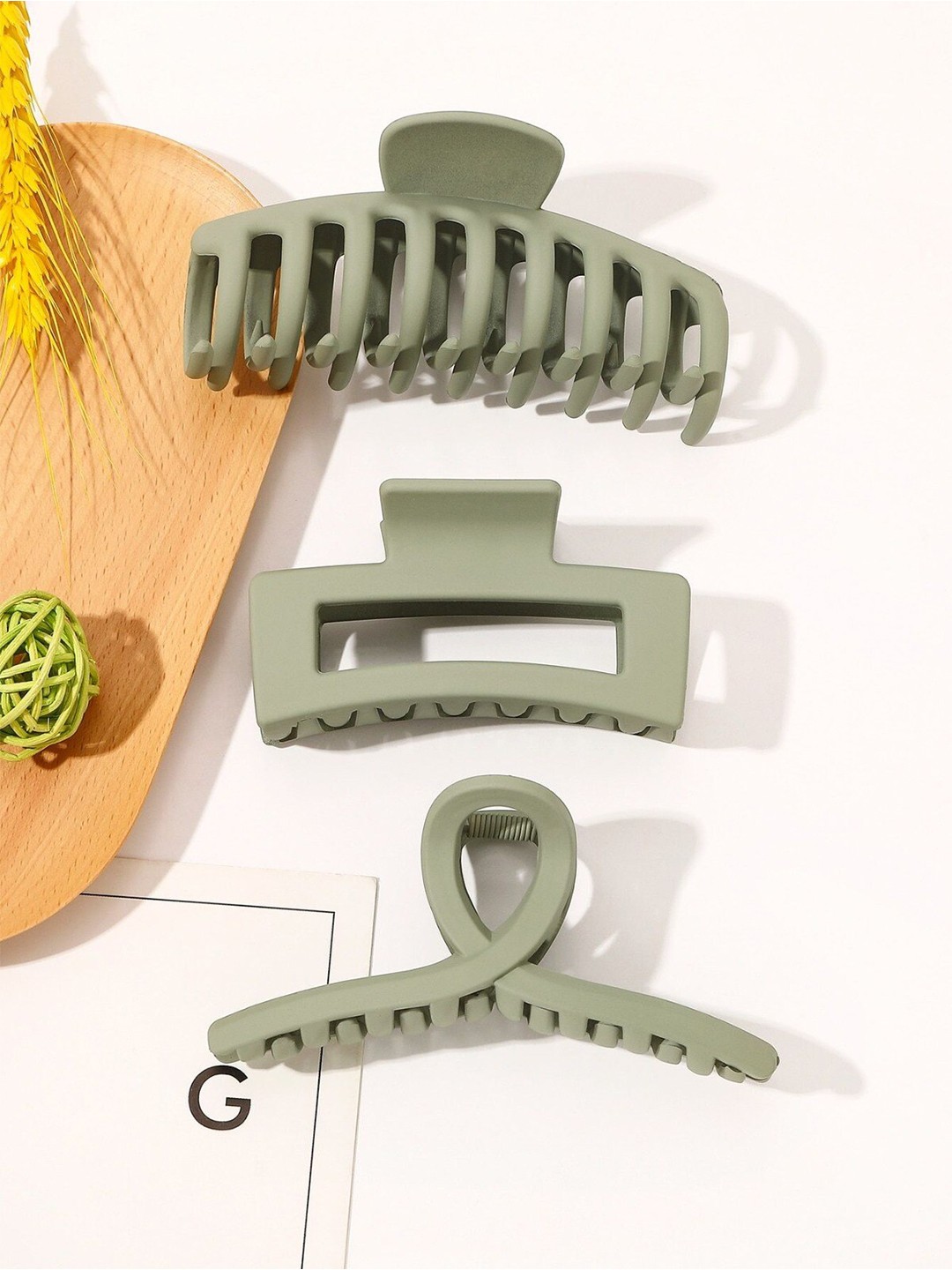 

FIMBUL Set of 3 Claw Clips, Green