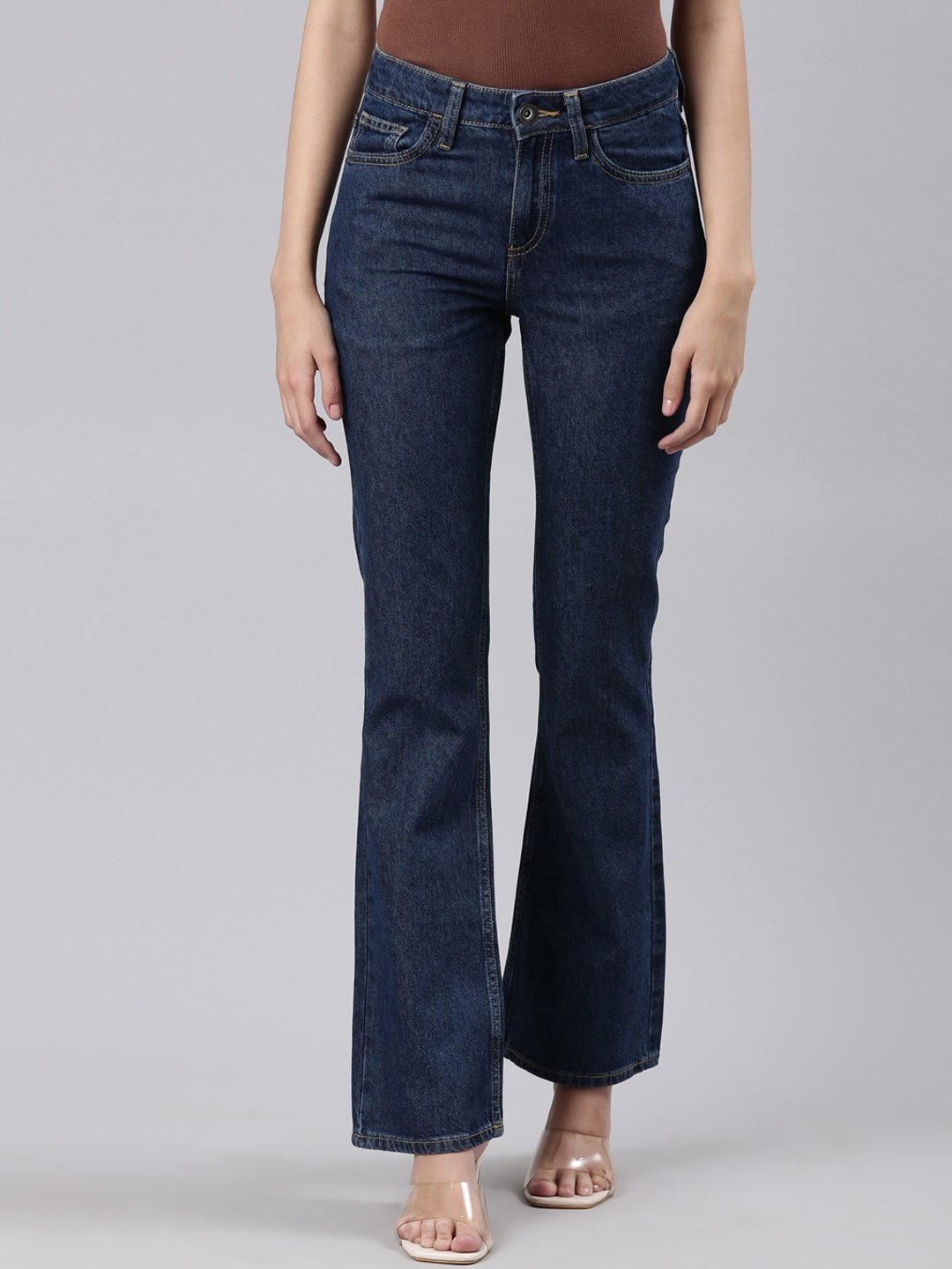 

American Bull Women Bootcut Stretchable Jeans, Blue