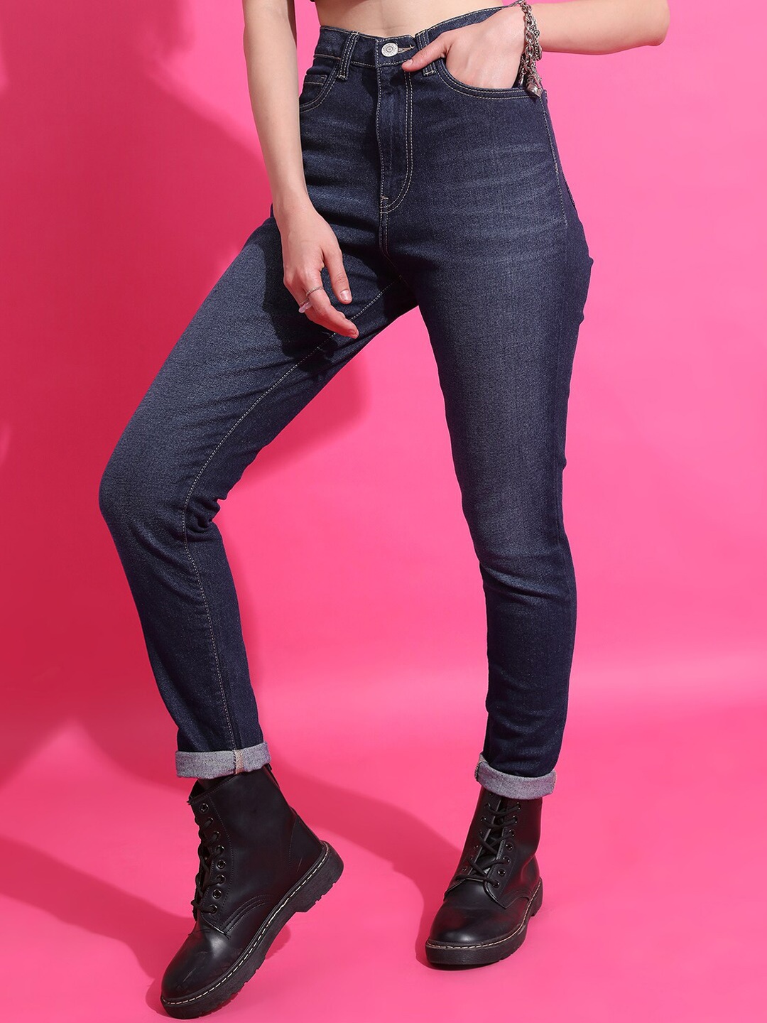 

Tokyo Talkies Women Skinny Fit Stretchable Jeans, Blue