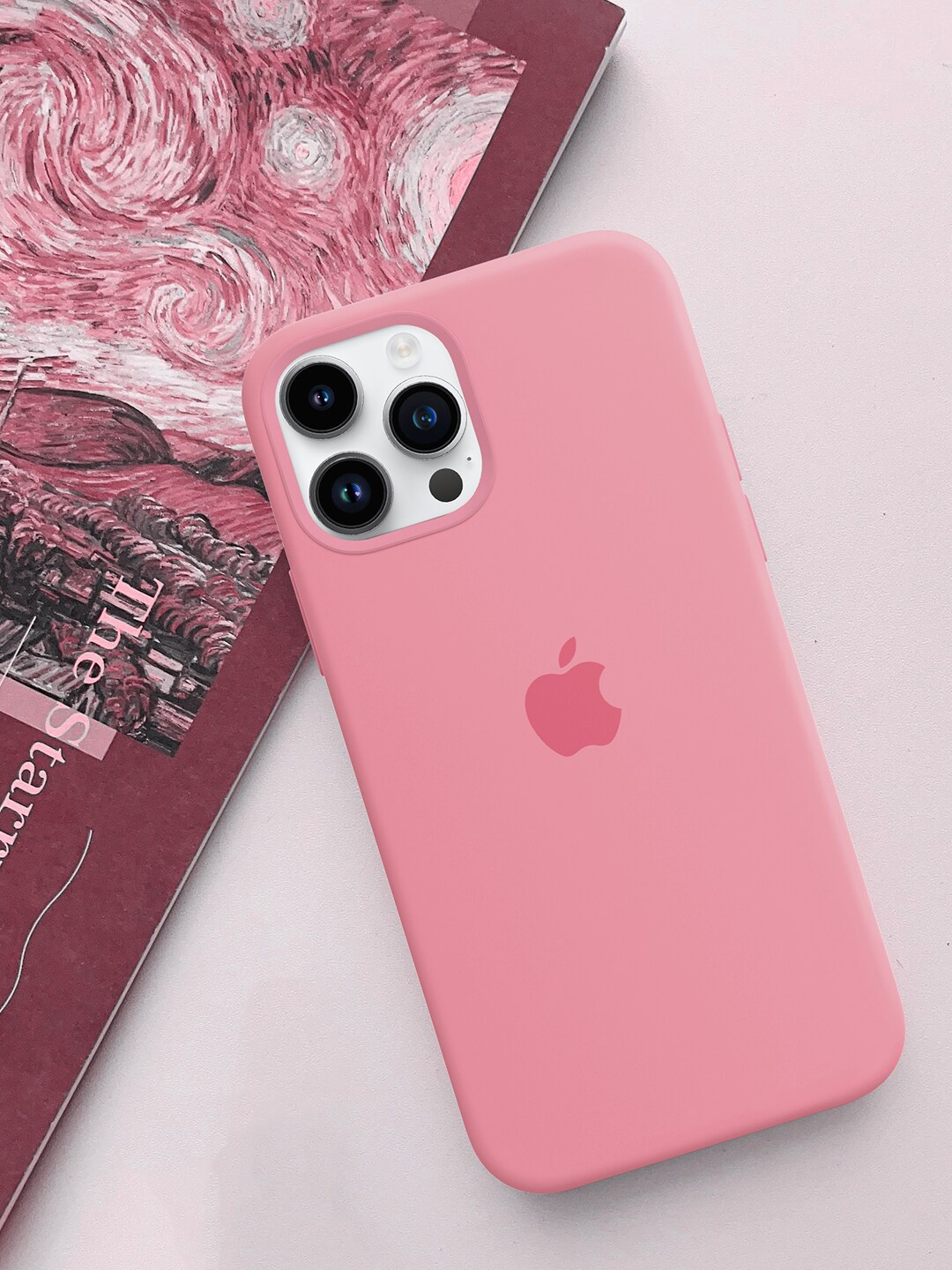 

TREEMODA Triple Layer Protection Silicone iPhone 13Pro Phone Back Case, Pink