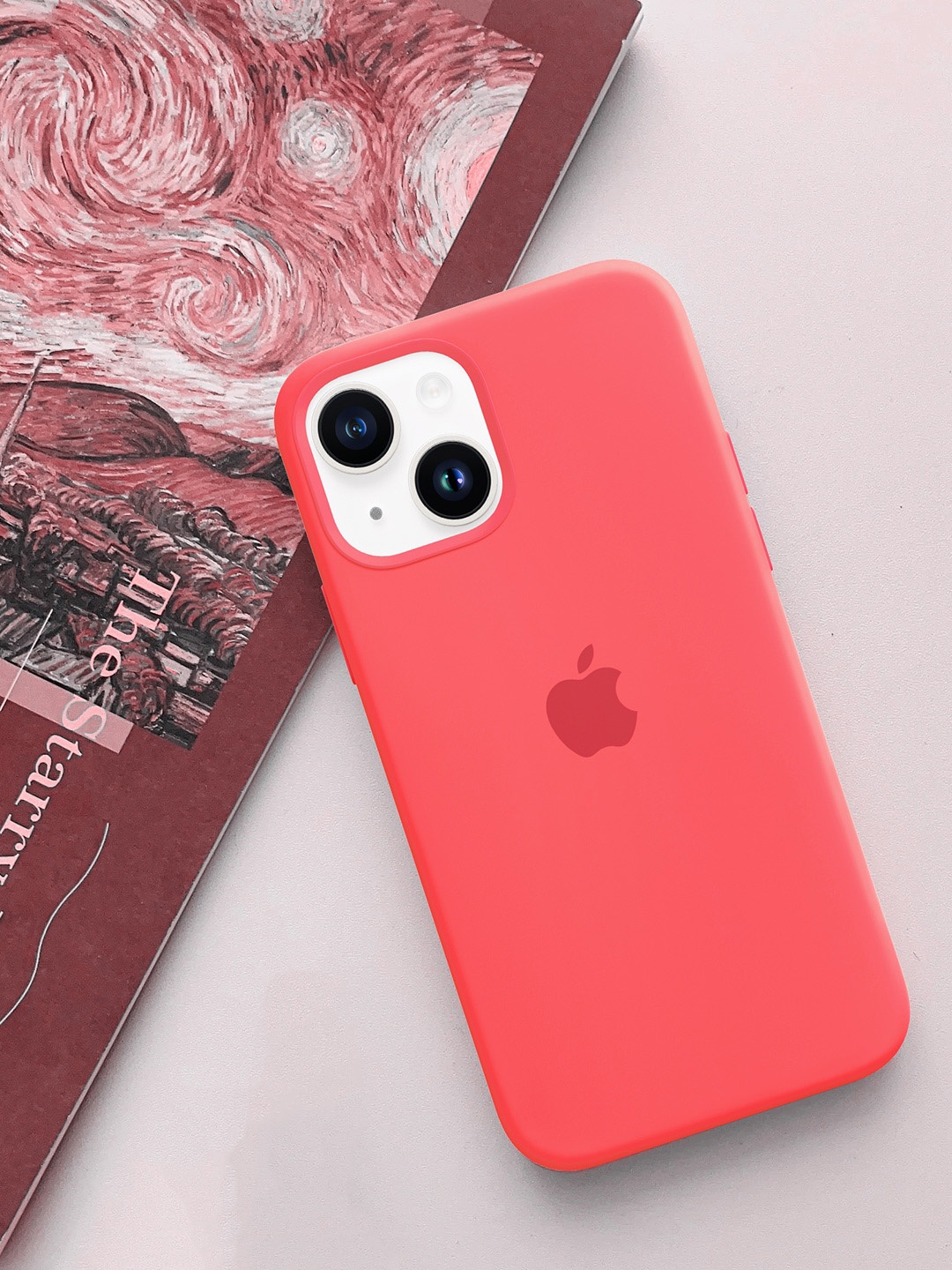 TREEMODA Unisex iPhone 14 Plus Back Case, Coral