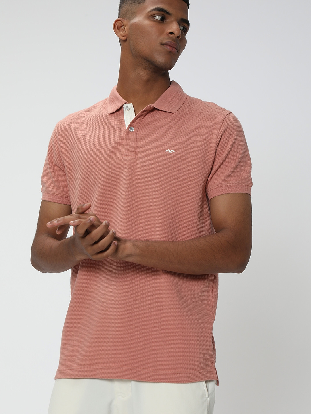 

Mufti Polo Collar Slim Fit Cotton Casual T-Shirt, Coral