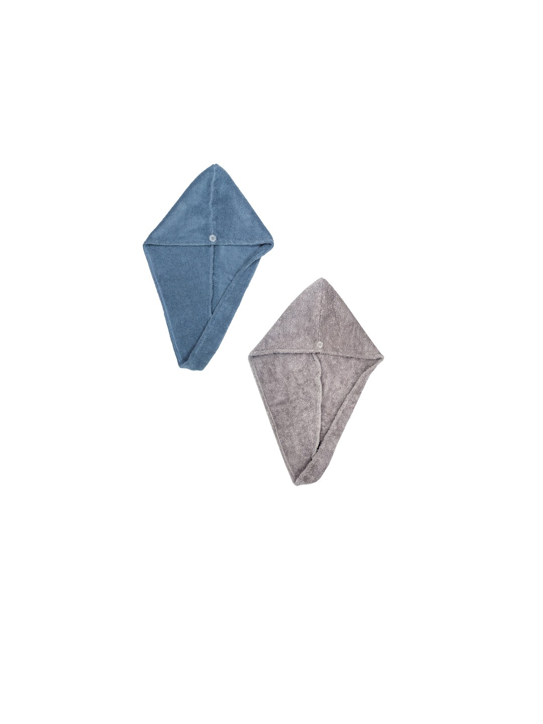 

AVI Living Blue & Grey 2 Pieces 500 GSM Pure Cotton Hair Wrap Bath Towels