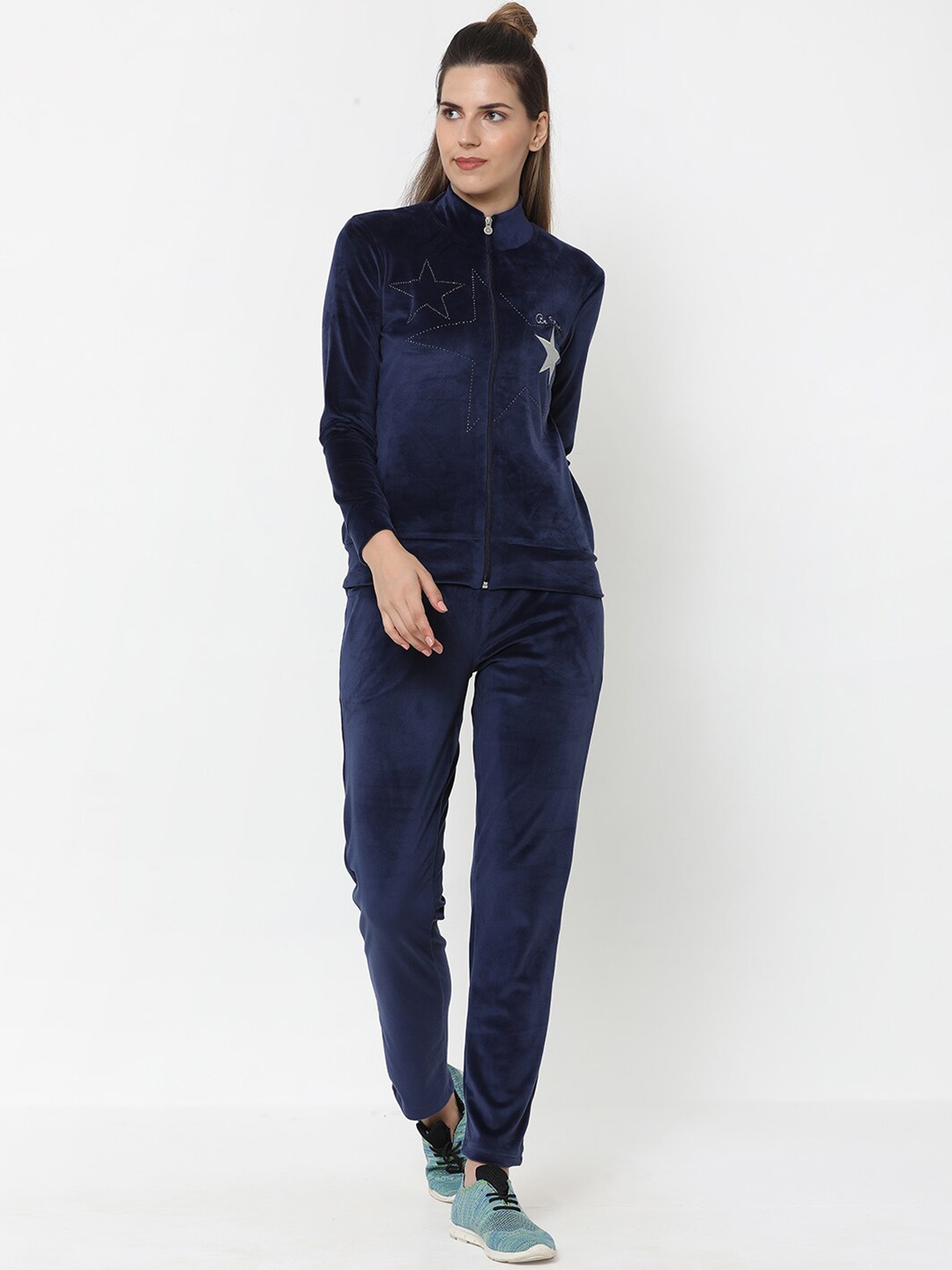 

Sweet Dreams Graphic Printed Open Front Tracksuit, Navy blue