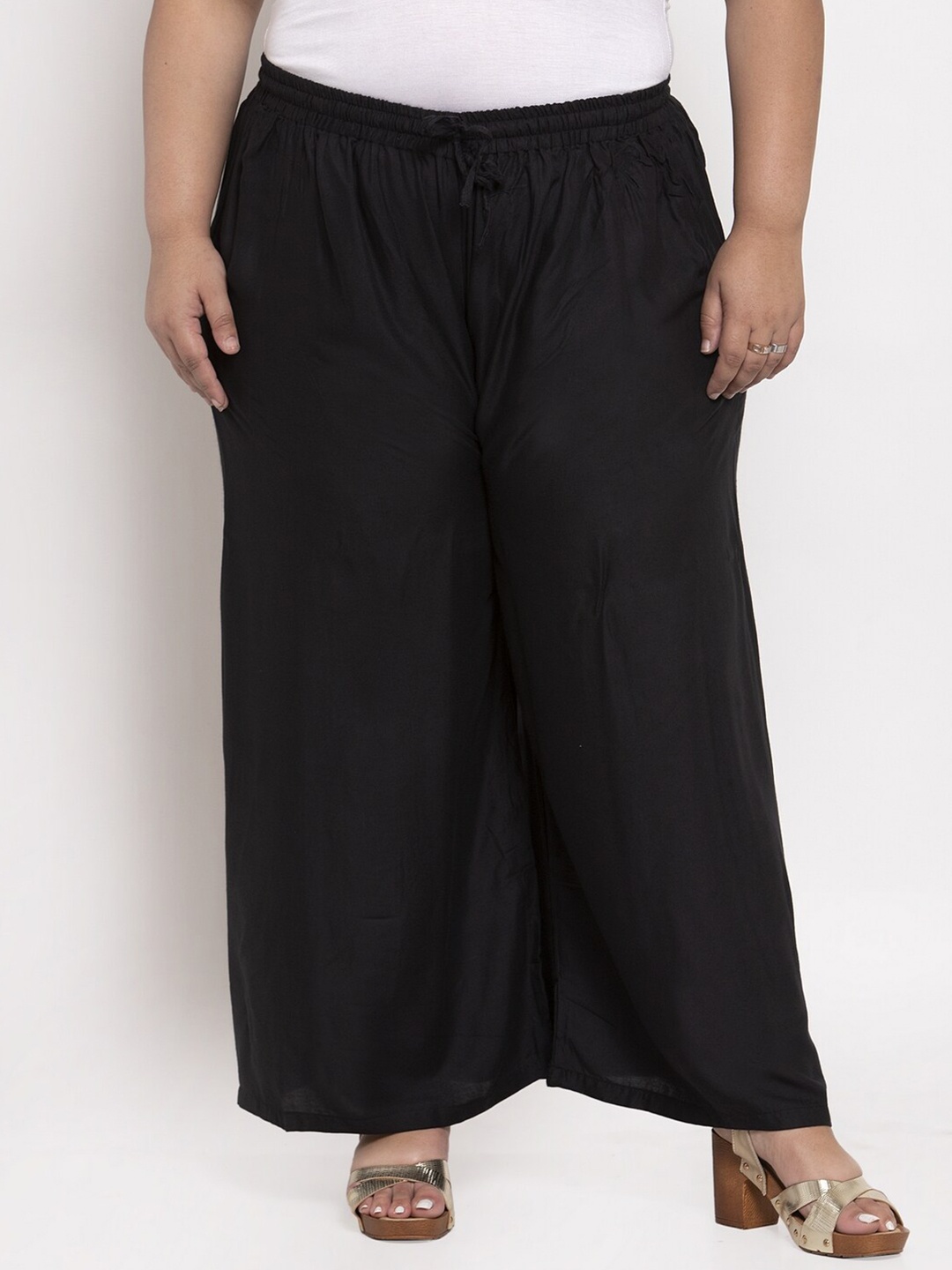 

TAG 7 Women Wide Leg Palazzos, Black