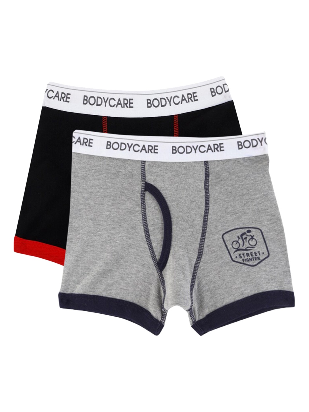 

Bodycare Boys Pack Of 2 Pure Cotton Trunks KGA2066GMB-PK005, Grey melange