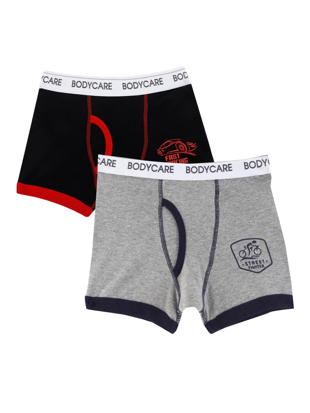 

Bodycare Boys Pack Of 2 Mid Rise Cotton Trunk KGA2066GMB-PK001, Grey