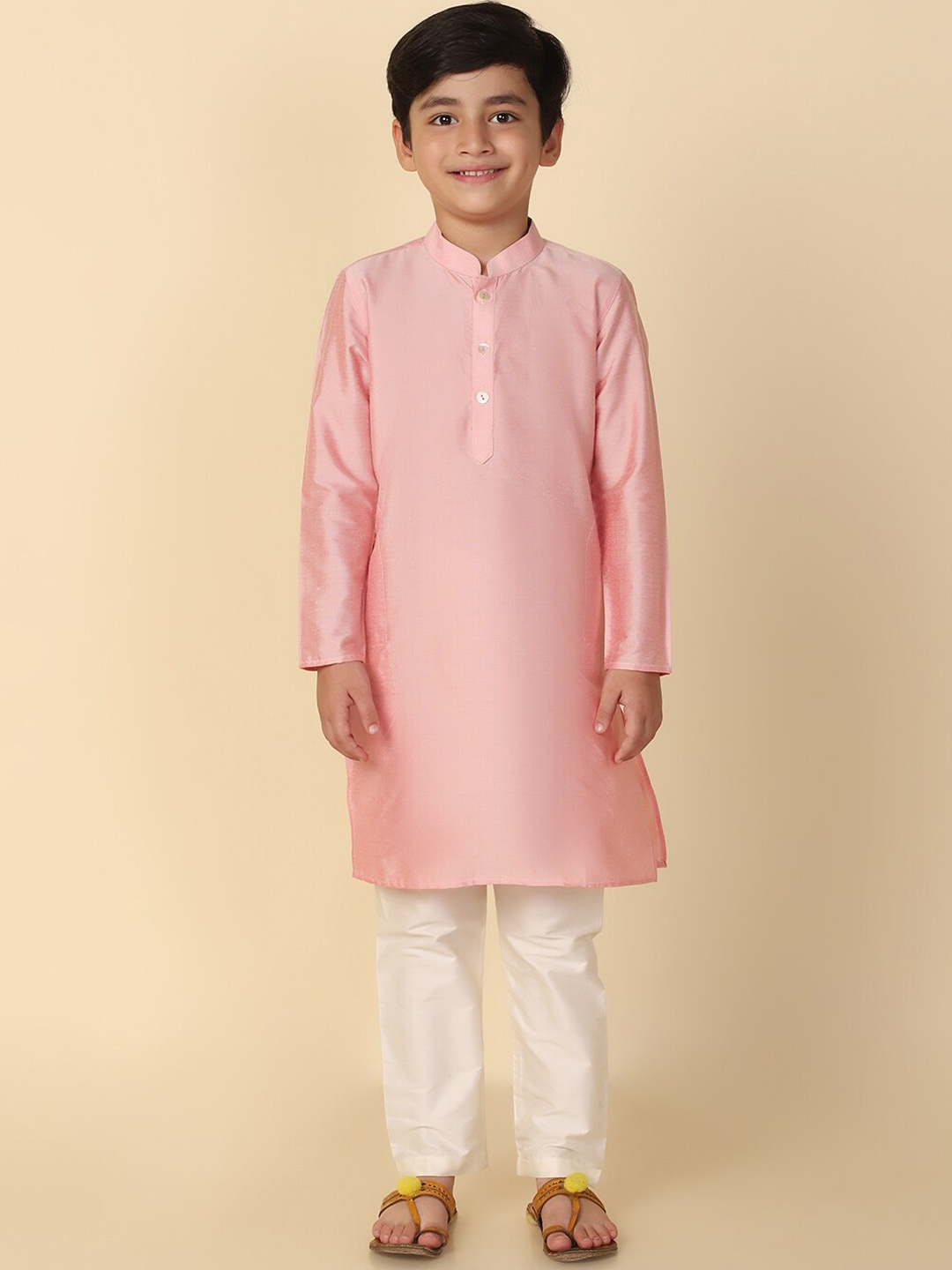 

KISAH Boys Regular Kurta With Pyjamas, Pink