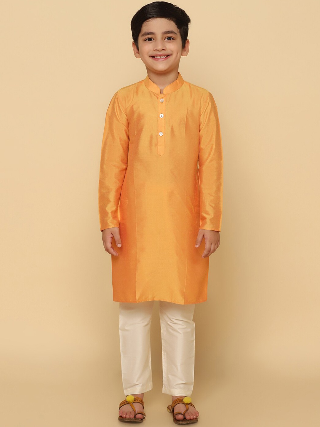 

KISAH Boys Regular Kurta With Pyjamas, Orange