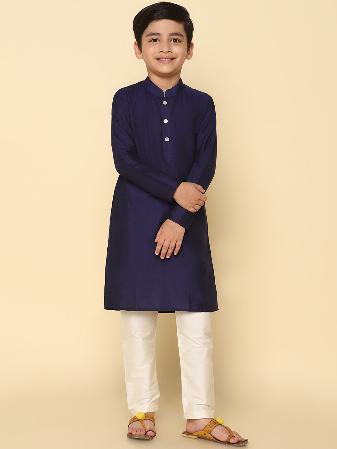 

KISAH Boys Regular Kurta With Pyjamas, Navy blue