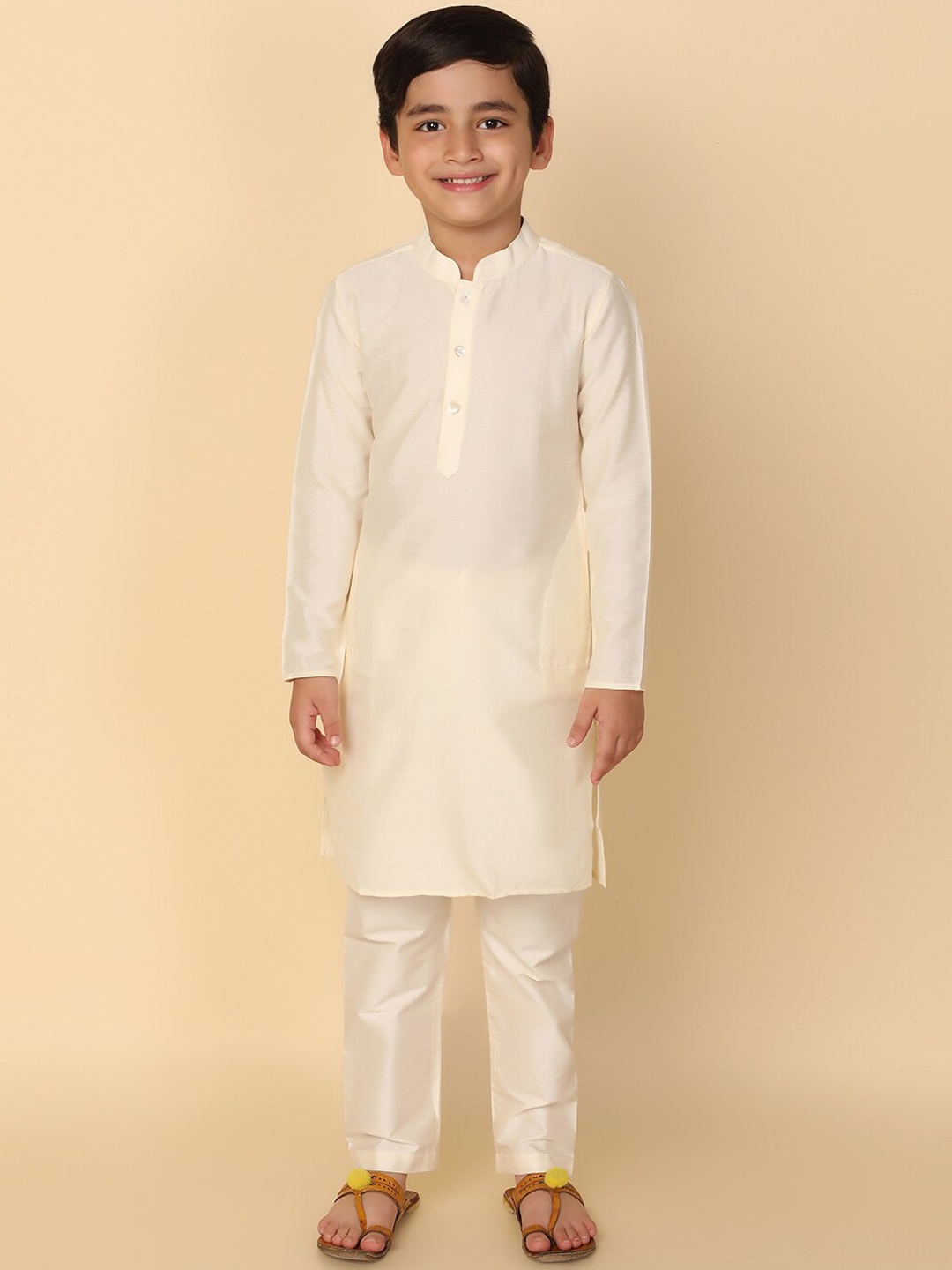 

KISAH Boys Regular Kurta With Pyjamas, Off white