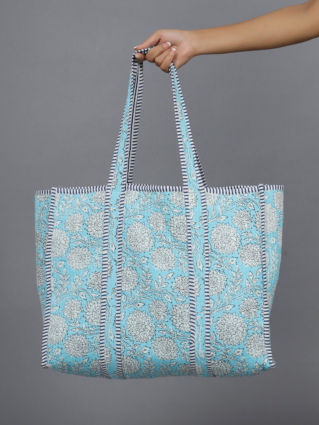 

HANDICRAFT PALACE Textured Oversized Bucket Hobo Bag, Turquoise blue