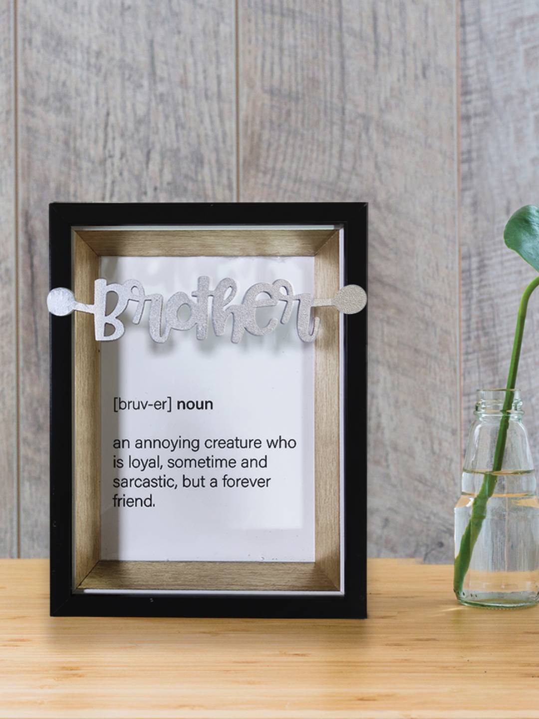 

Art Street MDF Brother Printed Photo Frame, Black