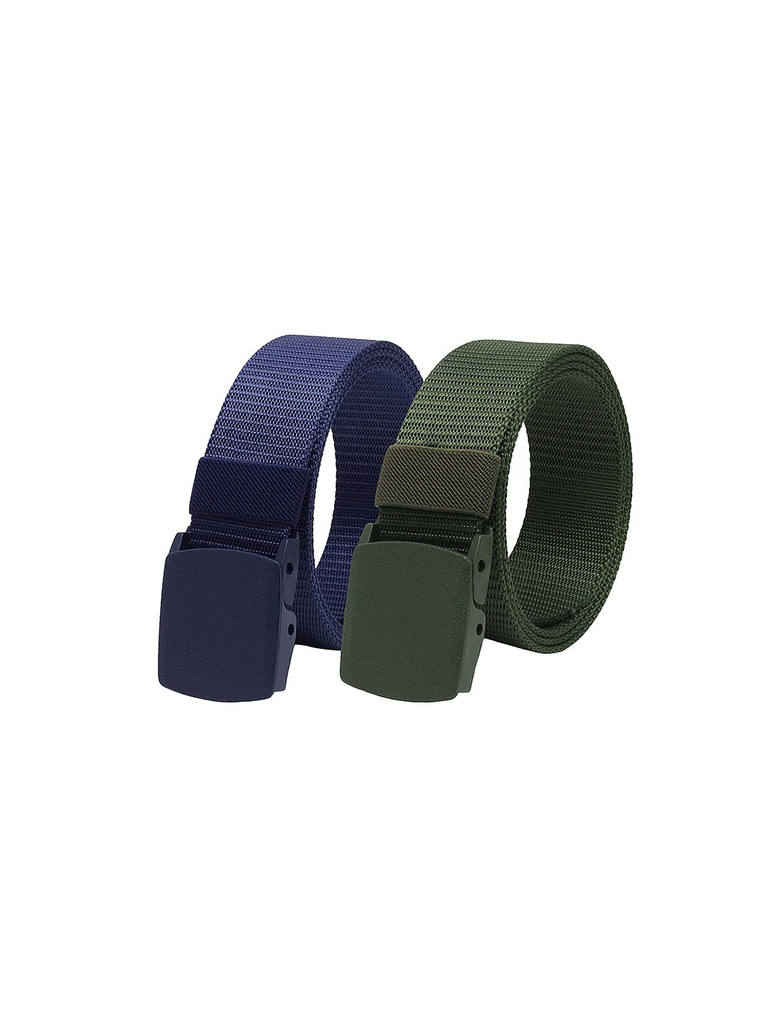 

DIAN Men Set Of 2 Textured Belts, Blue