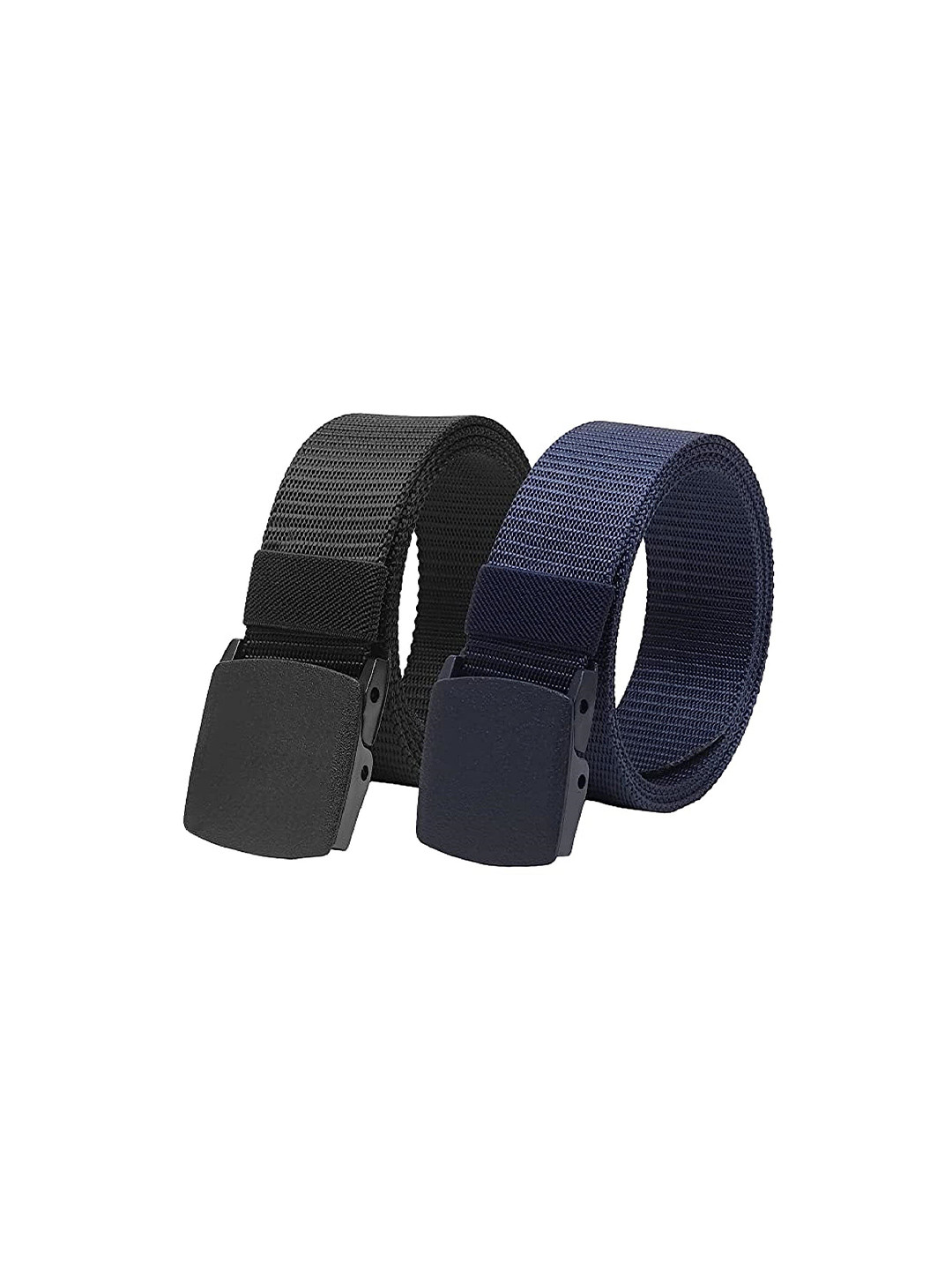 

DIAN Men Set Of 2 Textured Belts, Black