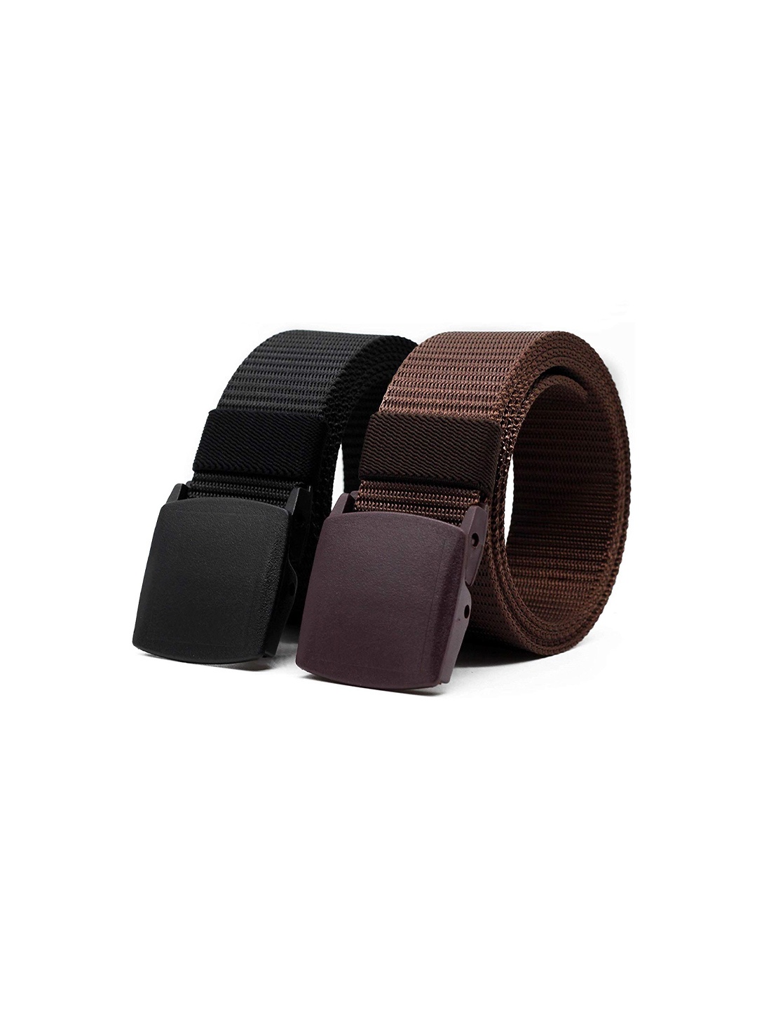 

DIAN Men Set Of 2 Textured Belts, Black