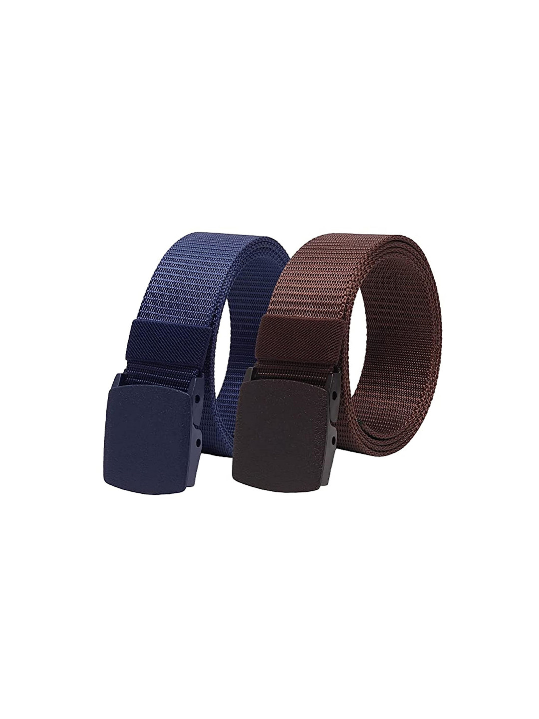 

DIAN Men Set Of 2 Textured Belts, Brown