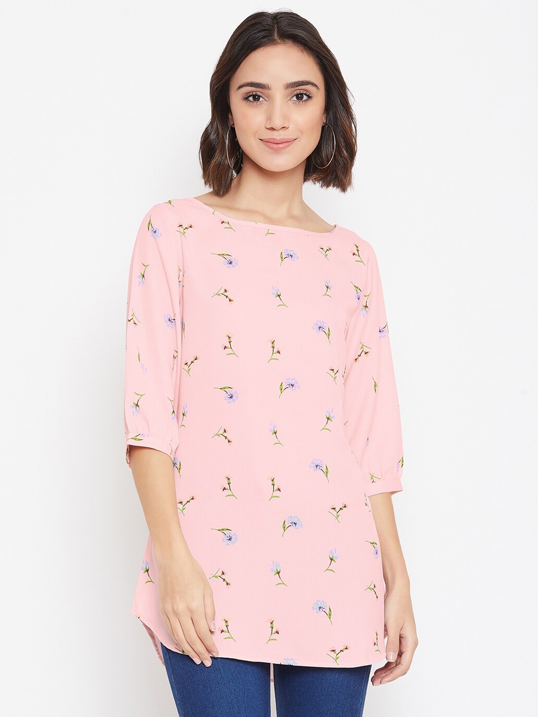 

BAESD Floral Print Regular Top, Peach