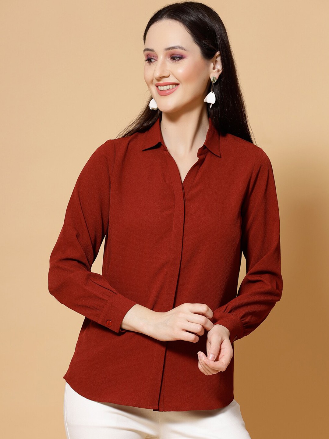 

Strong And Brave Odour Free Casual Shirt, Rust