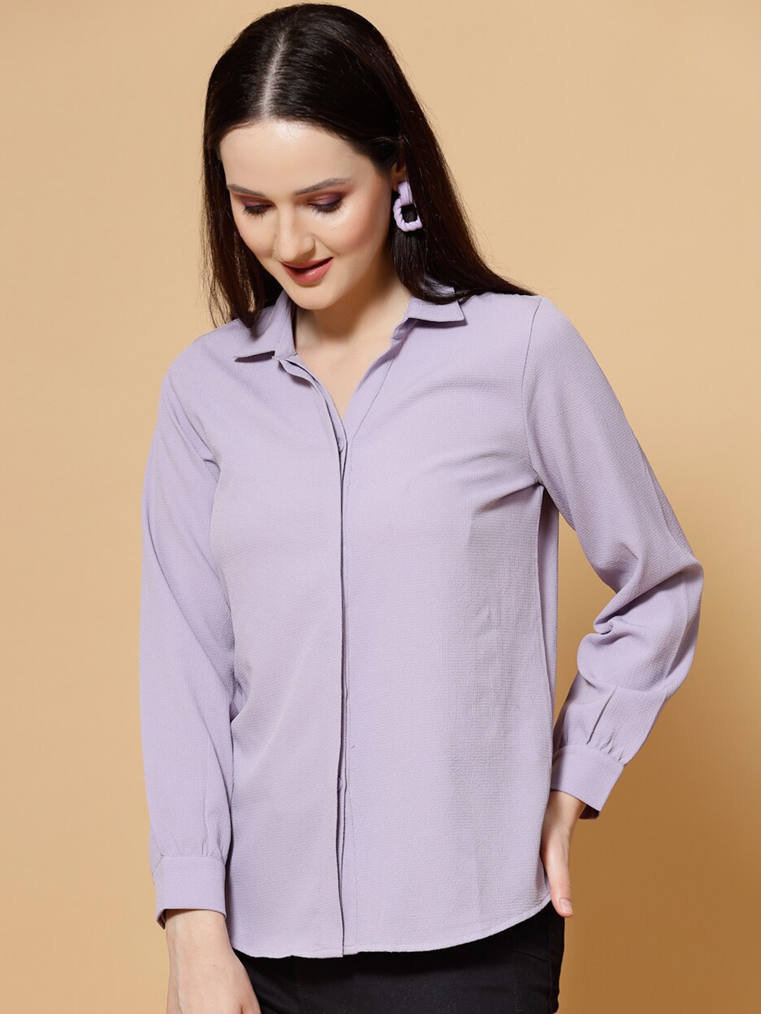 

Strong And Brave Women Odour Free Formal Shirt, Purple