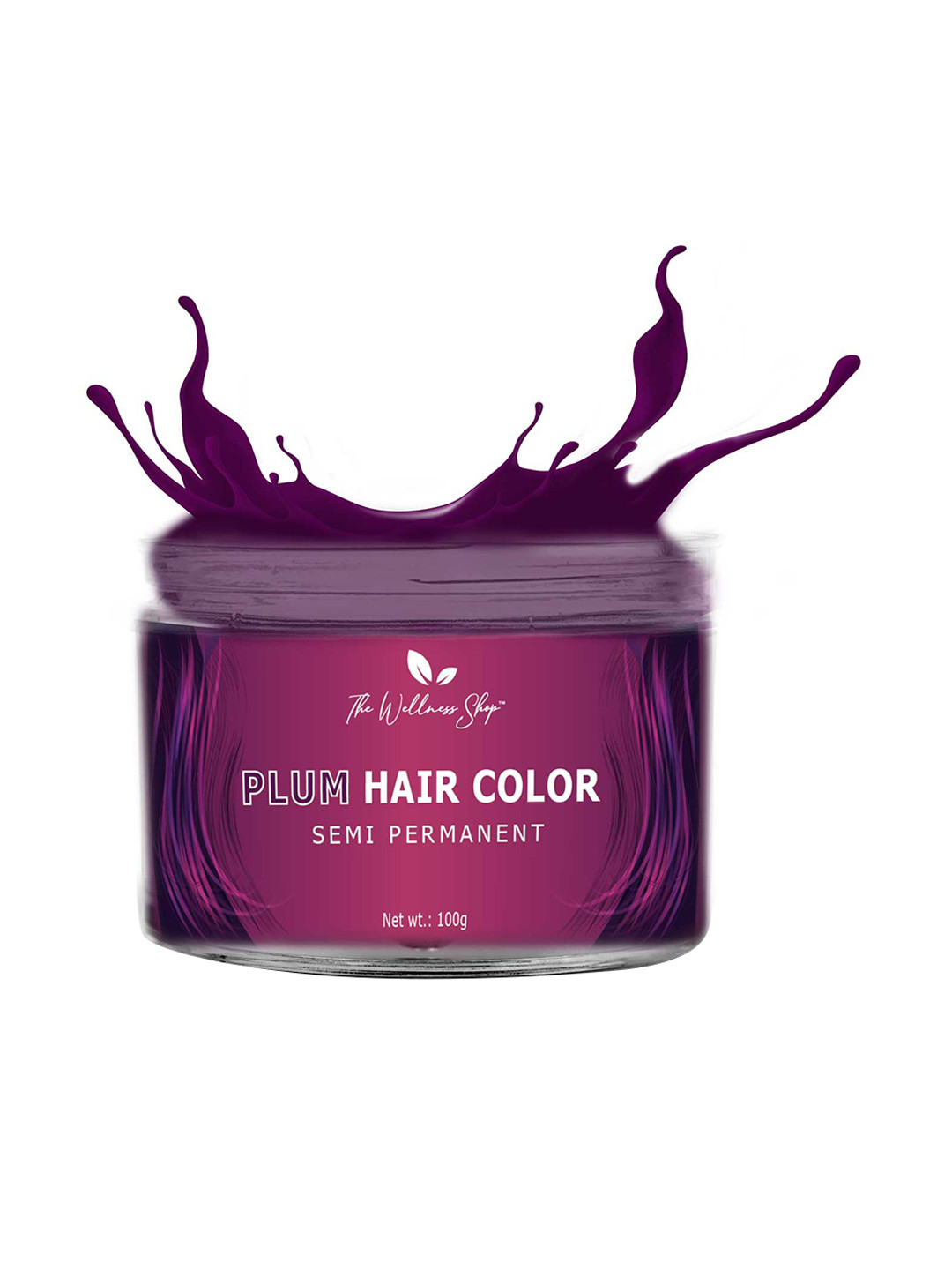 

The Wellness Shop Semi Permanent Hair Color with Herbal Extract 100g - Velvet Plum, Purple