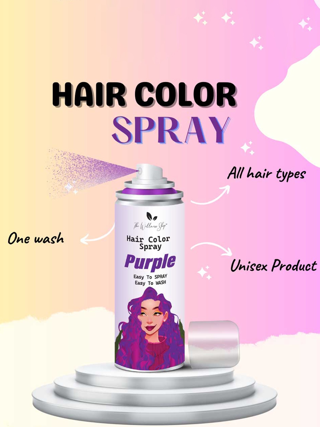 

The Wellness Shop Temporary Hair Color Spray 125ml - Purple