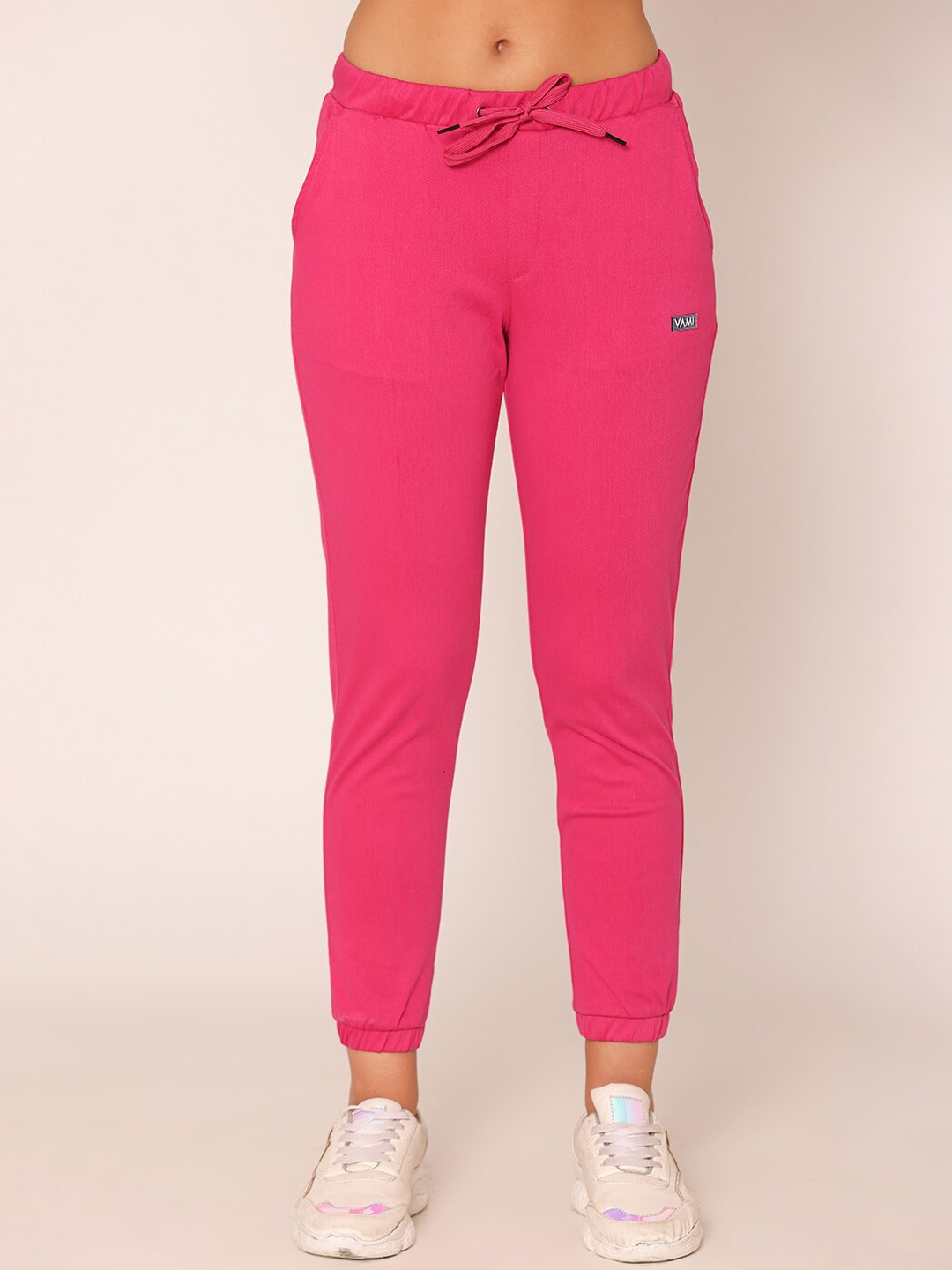 

Bonjour Women Ankle Length Slim Fit Cotton Joggers, Pink