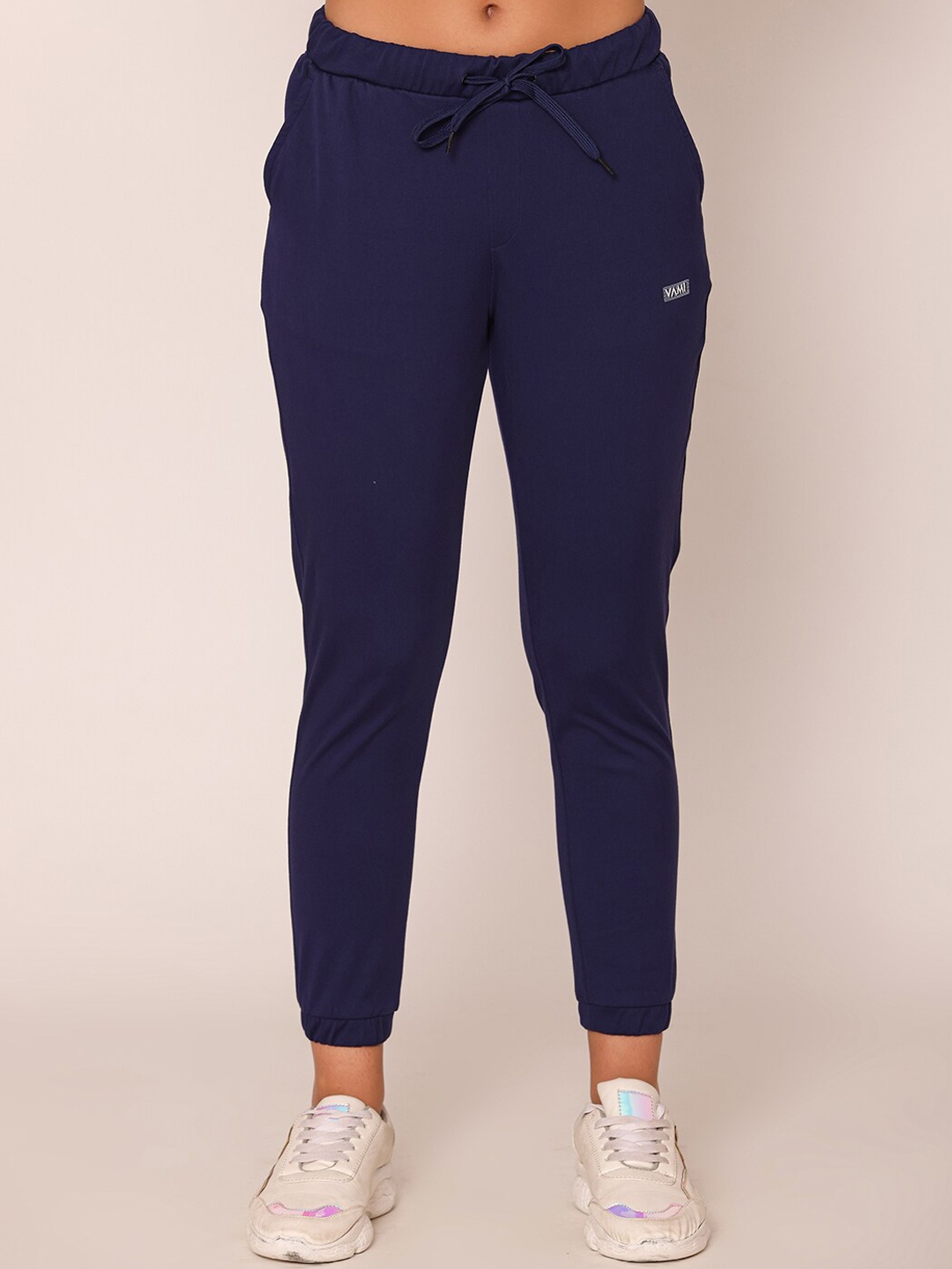 

Bonjour Women Ankle Length Slim Fit Cotton Joggers, Blue