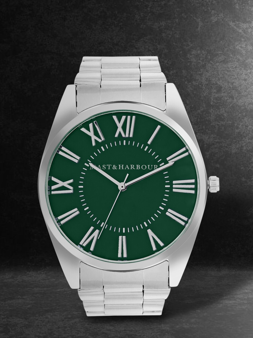 

Mast & Harbour Men Green & Silver Toned Round Analogue Watch MH_SS23_1A