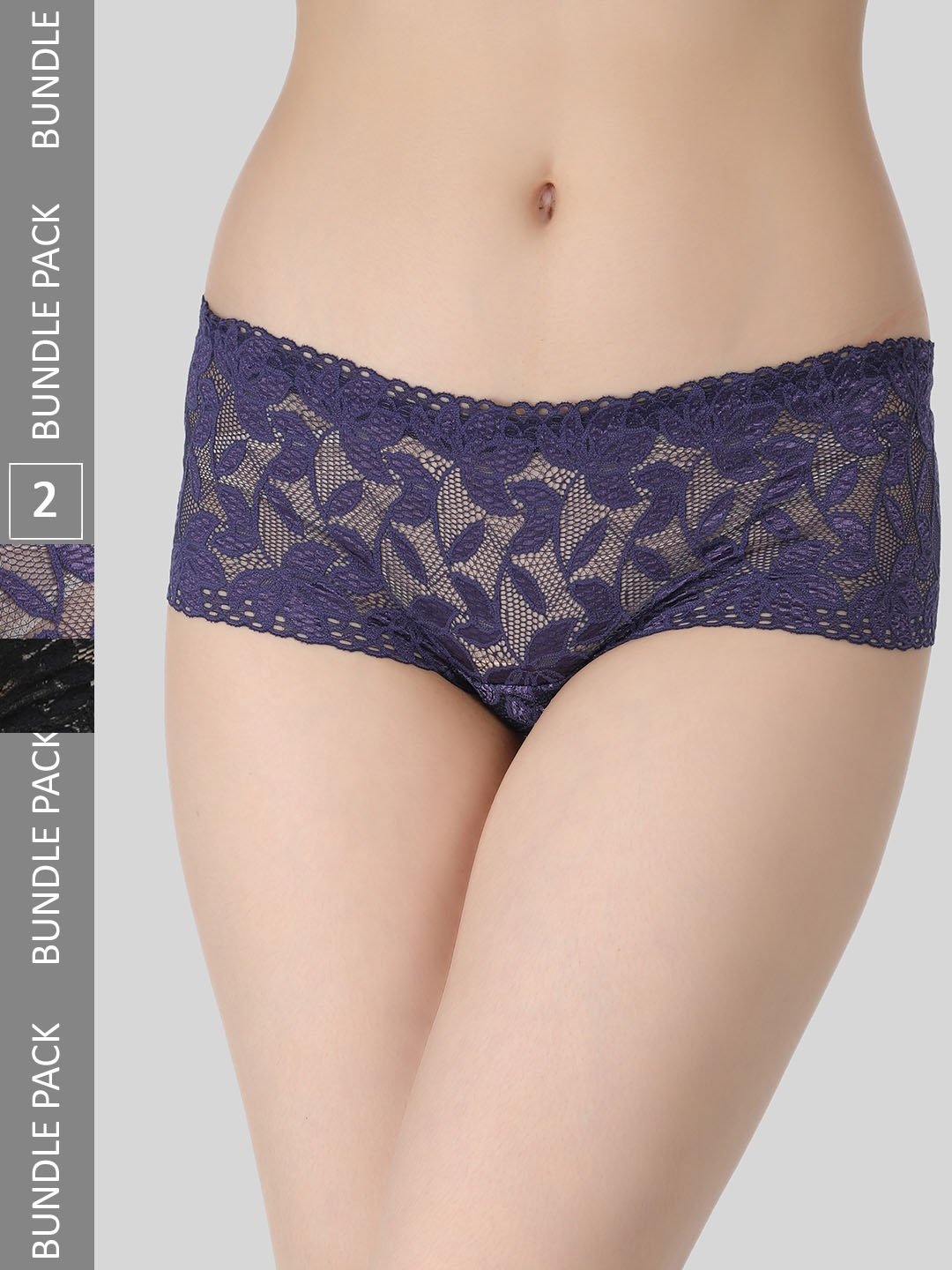 

SELFCARE Women Pack Of 2 Self Design Boy Short Briefs SN2114, Blue