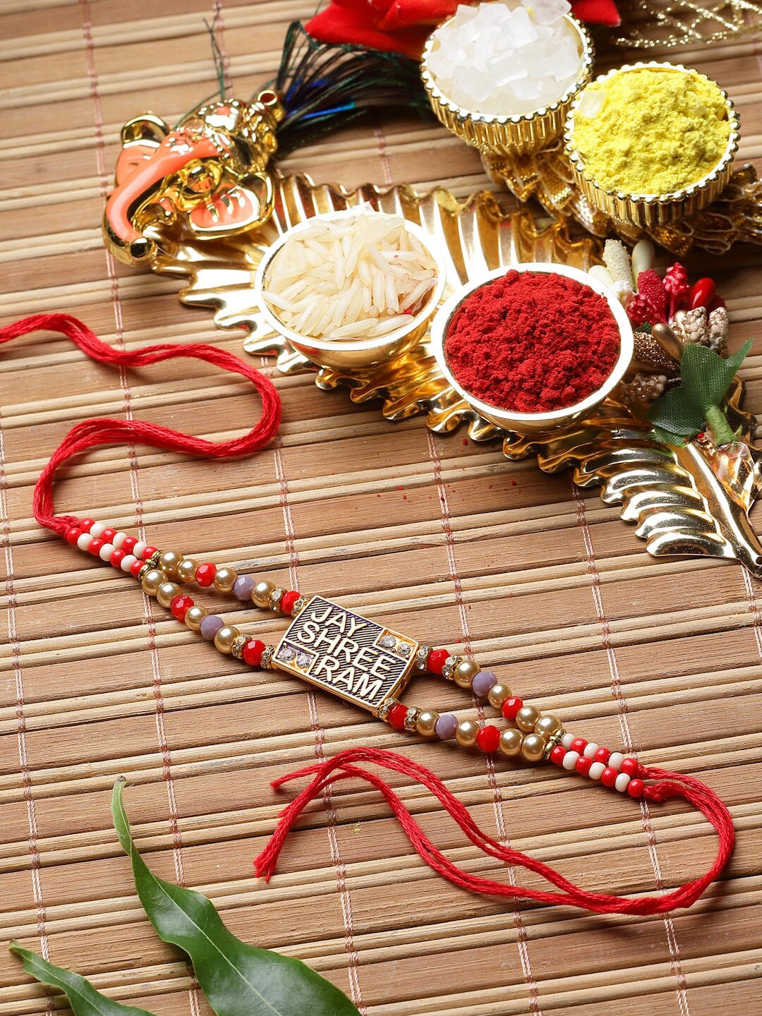 

ZENEME Artificial Beads Rakhi Gift Set, Multi