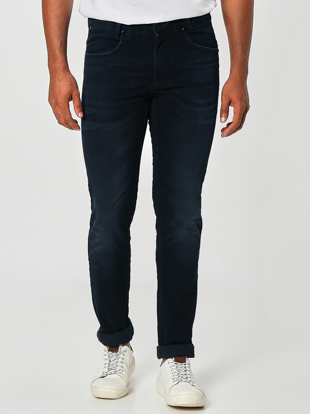 

Mufti Men Slim Fit Light Fade Stretchable Jeans, Black