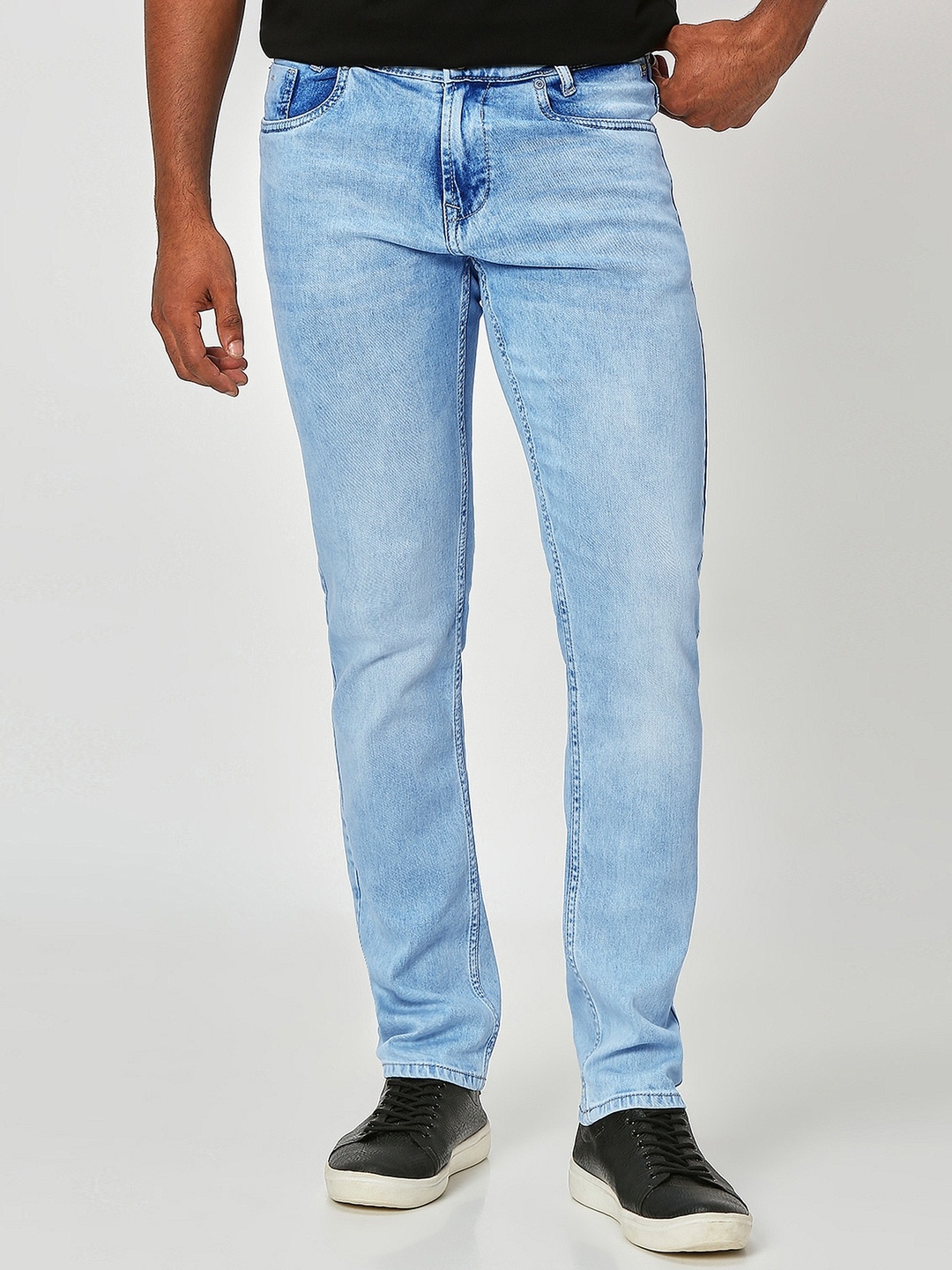 

Mufti Men Narrow Fit Heavy Fade Stretchable Jeans, Blue