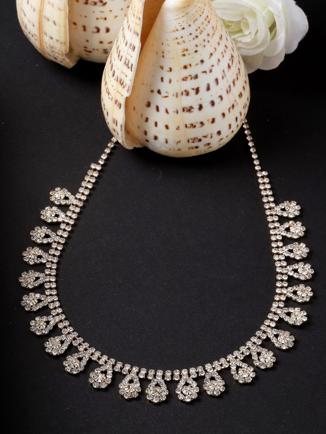 

AVANT-GARDE PARIS Gold-Plated American Diamond Studded Necklace