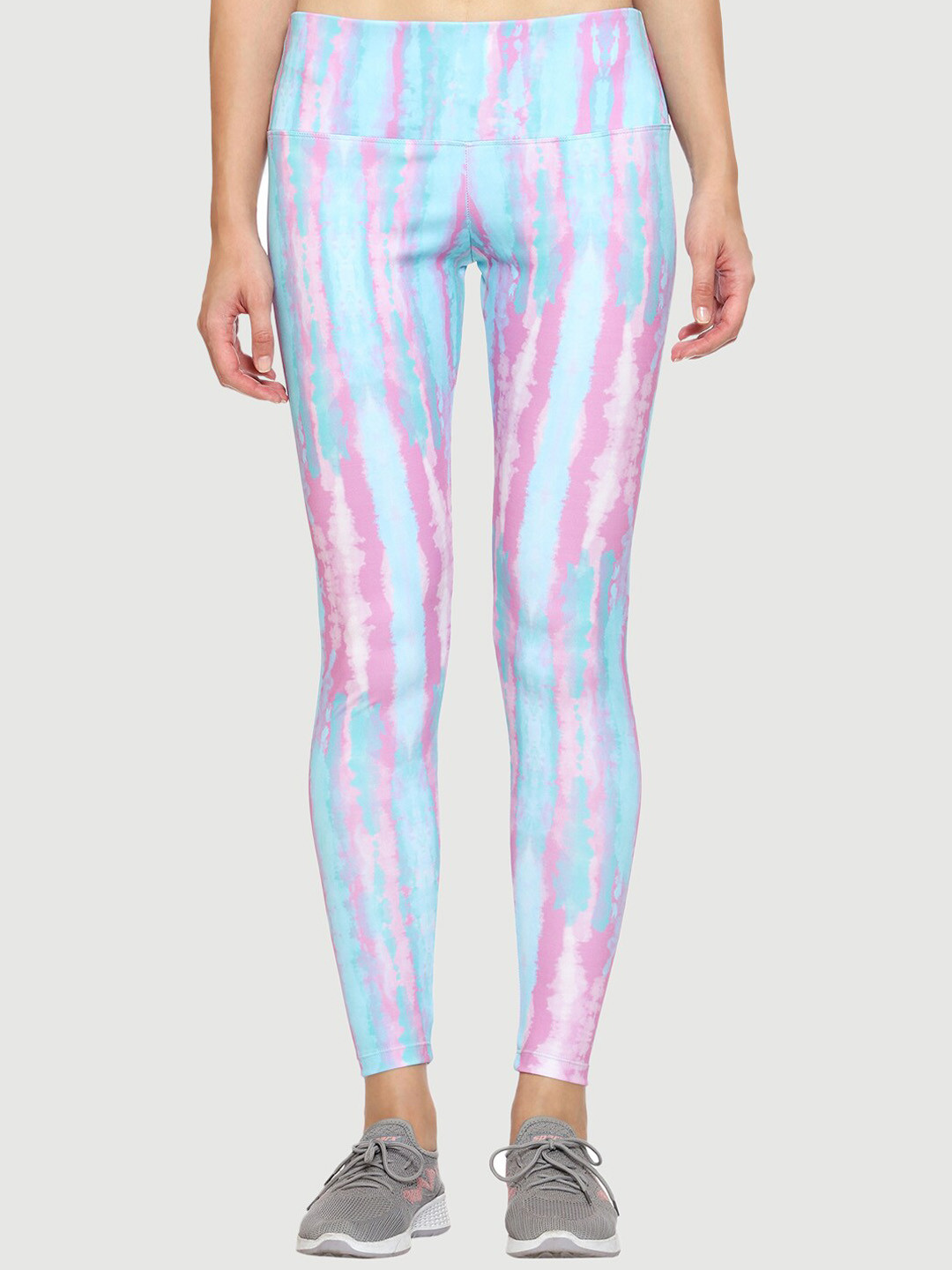 

Urban Komfort Women Abstract Printed Dry-fit Tights, Blue