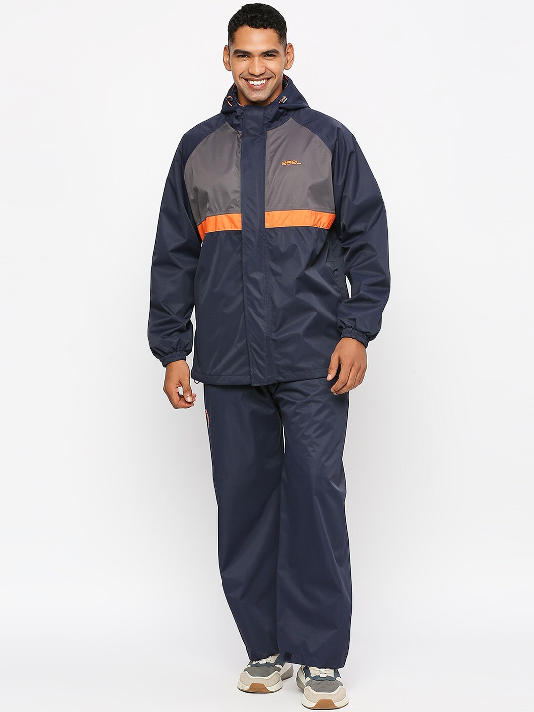 

Zeel Printed Sporty Rain Suit, Navy blue