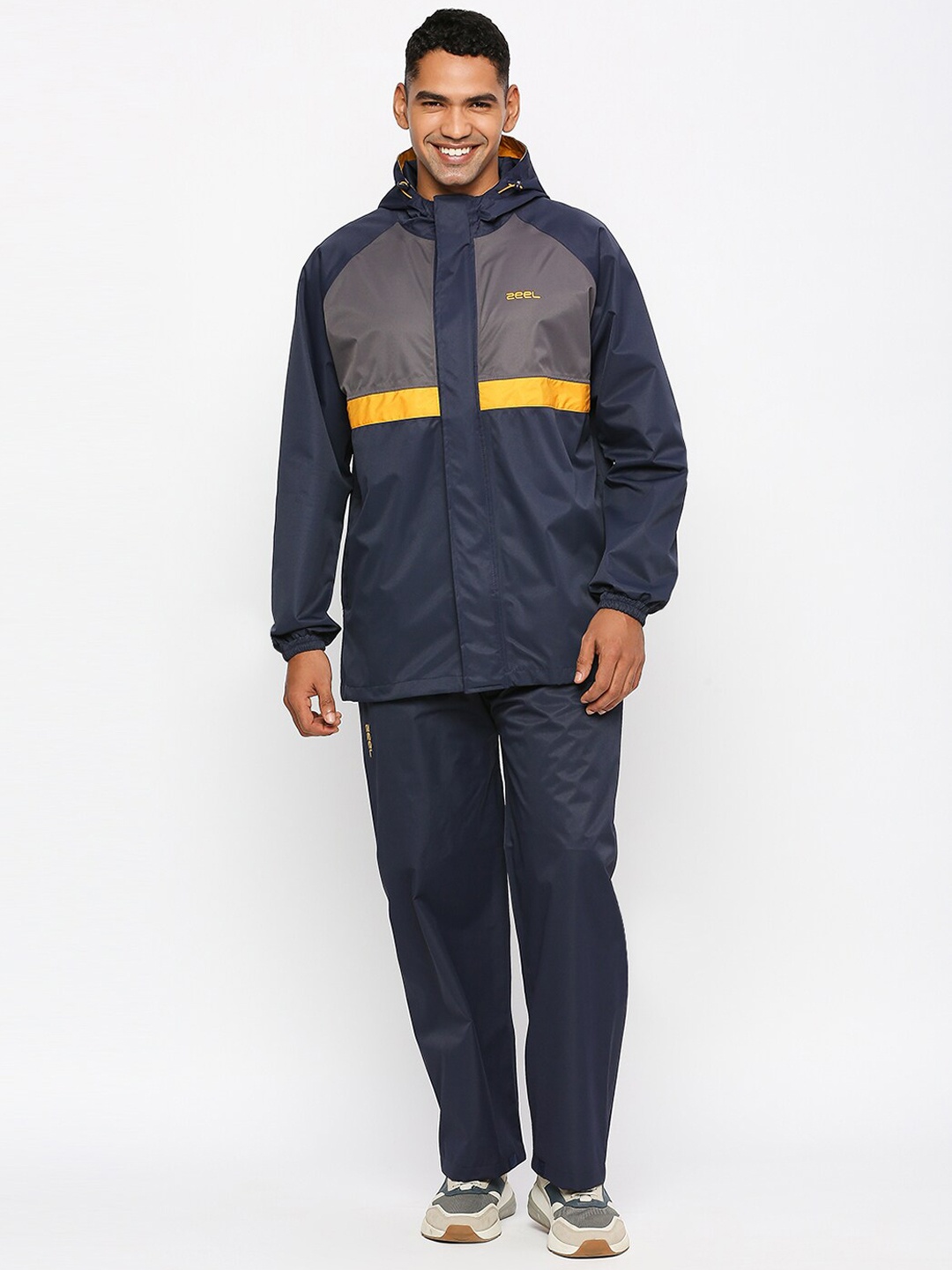 

Zeel Printed Sporty Rain Suit, Navy blue