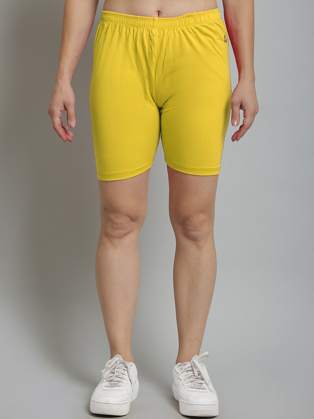 

N-Gal Women Cycling Sports Shorts With Antimicrobial Technology, Yellow