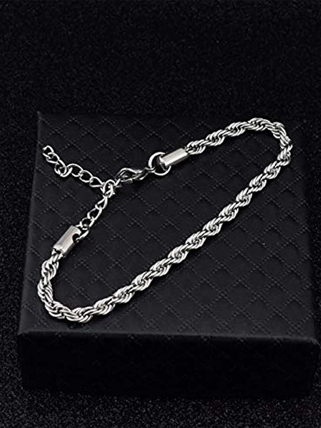 

Fashion Frill Men Silver-Plated Link Bracelet