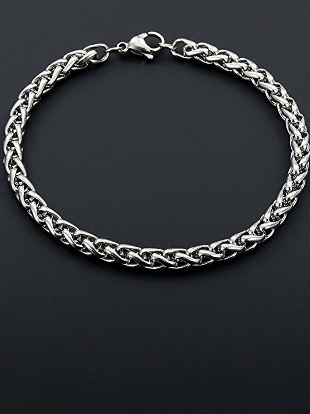

Fashion Frill Men Silver-Plated Link Bracelet