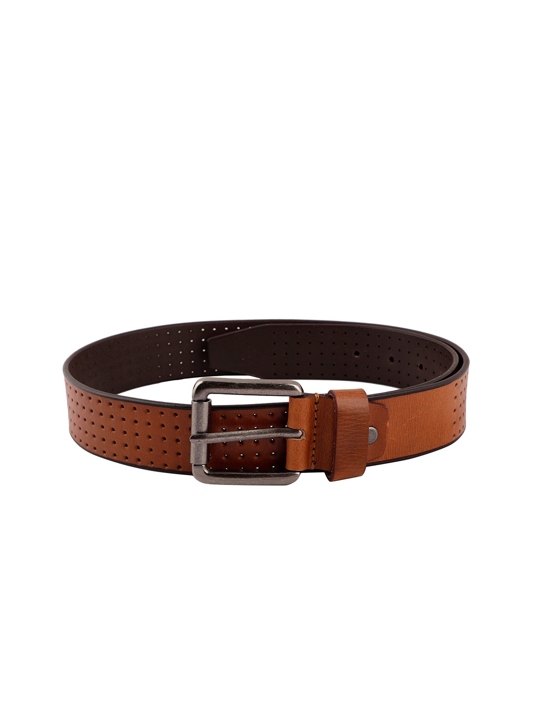 

The Roadster Lifestyle Co. Men Wide Textured Leather Belt, Brown